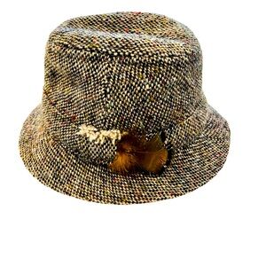 Hanna Hats Donegal Ireland Tweed Wool Walking Hat size S